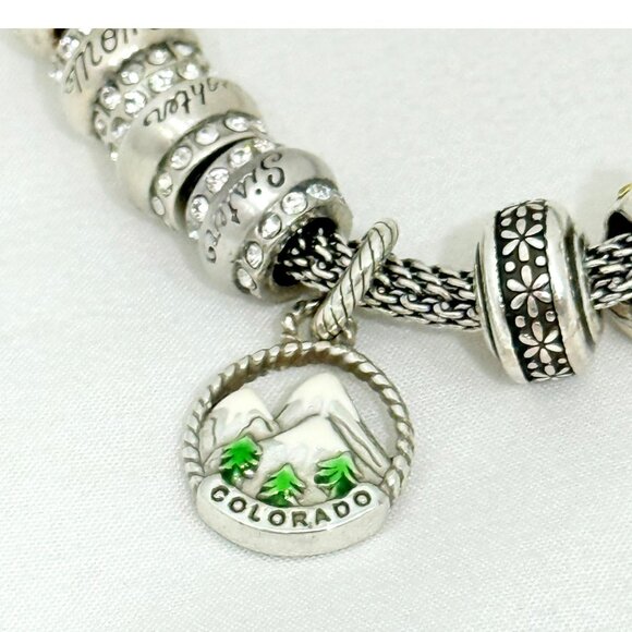 Brighton Add-a-Charm Bracelet with 12 charms 8" Length - Picture 5 of 15